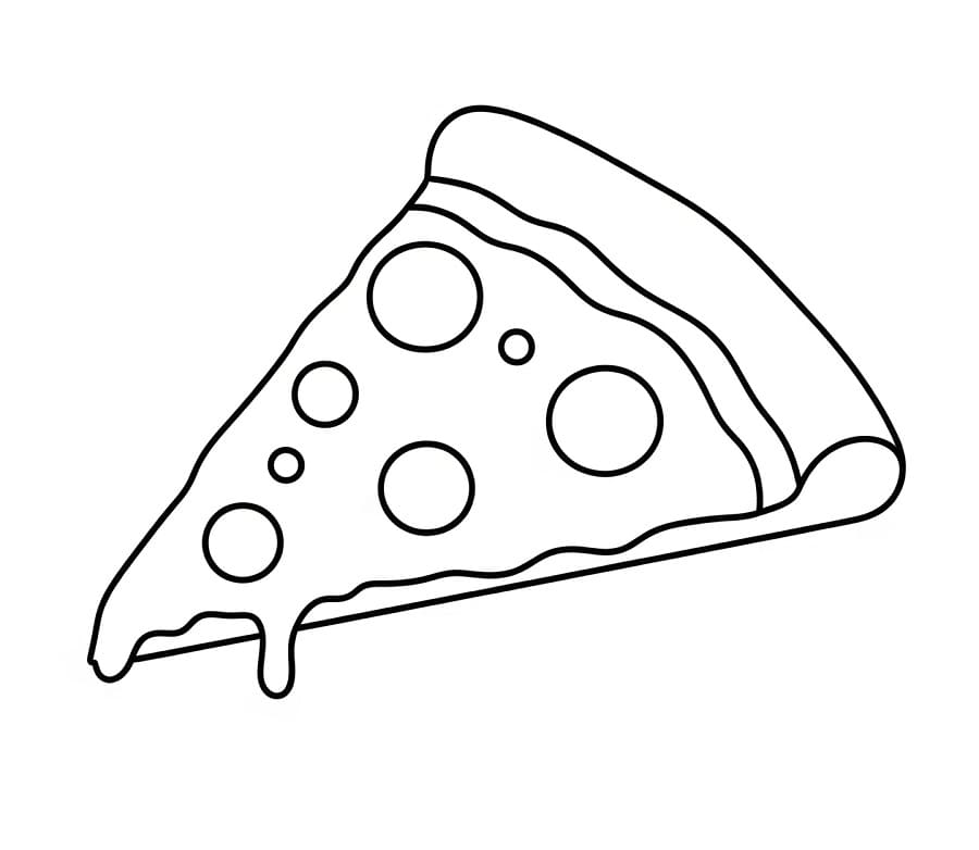 Druckbare Pizza ausmalbilder