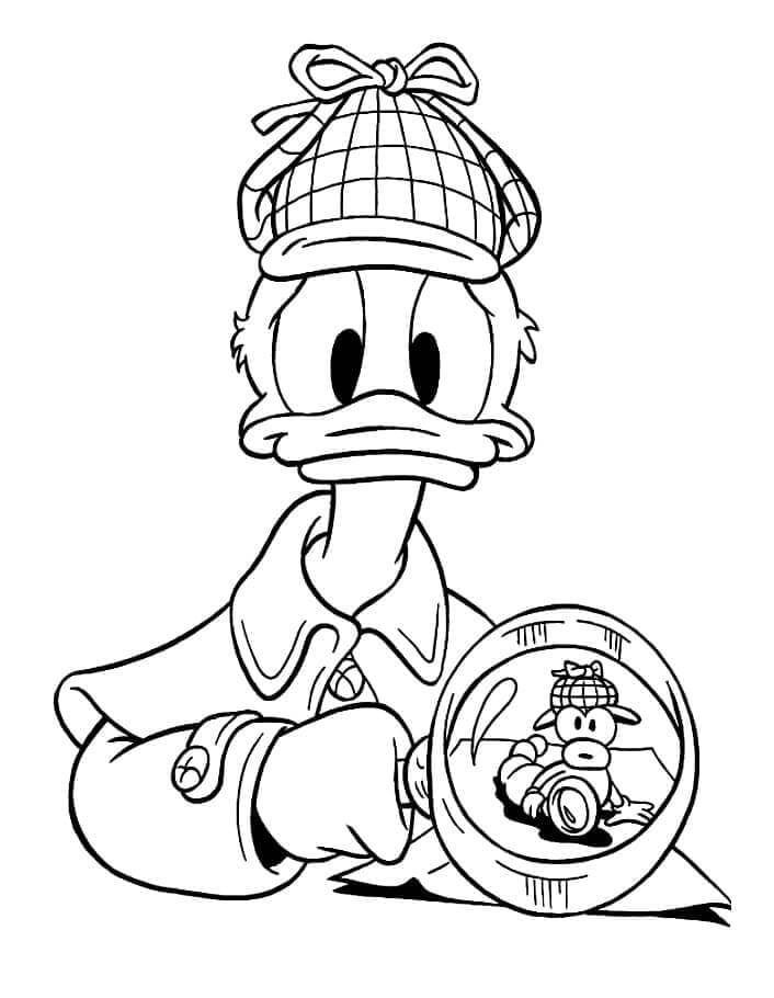 Druckbarer Donald Duck für Kinder ausmalbilder