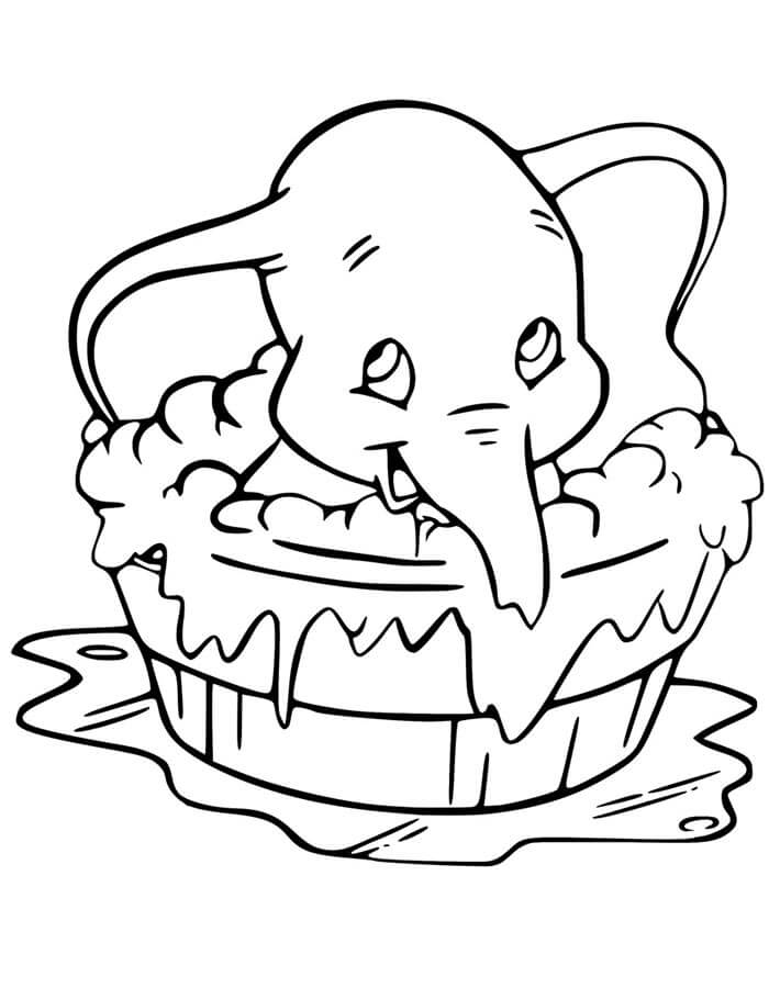 Druckbarer Dumbo für Kinder ausmalbilder