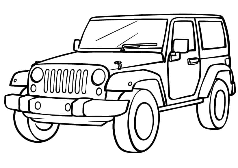 Druckbarer Jeep für Kinder ausmalbilder