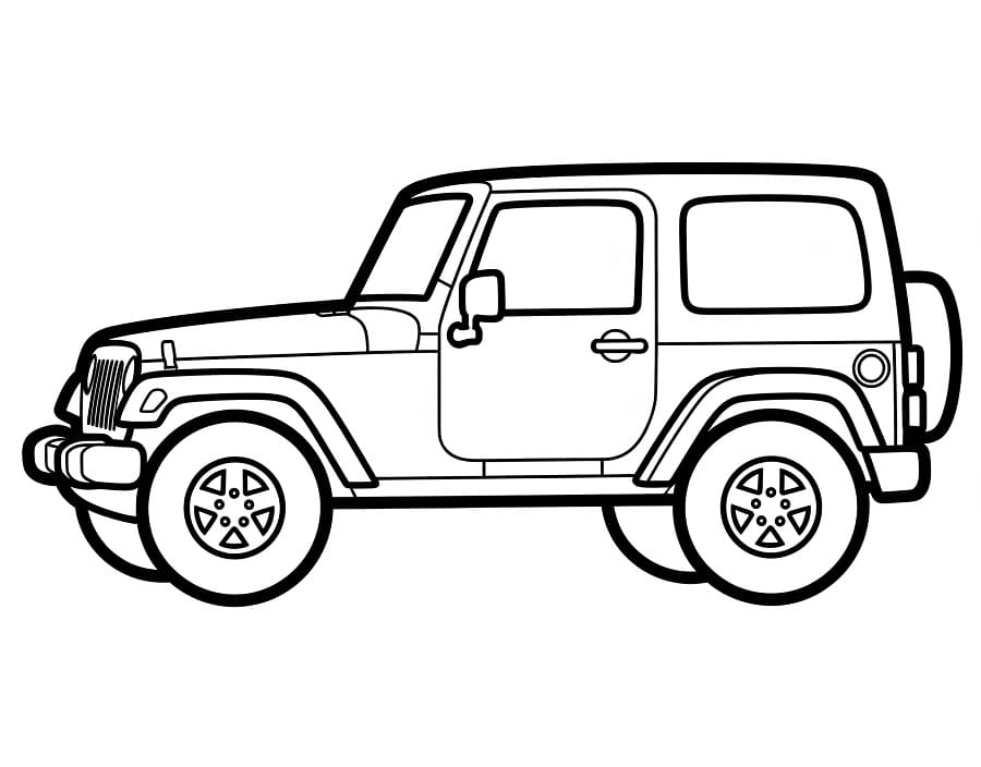 Druckbarer Jeep ausmalbilder