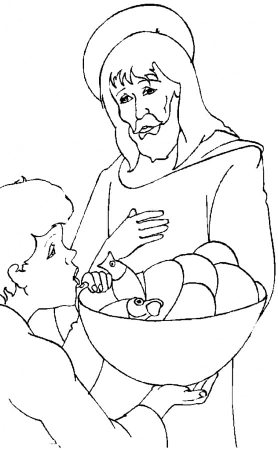 Druckbarer Jesus für Kinder ausmalbilder