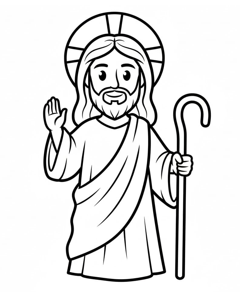 Druckbarer Jesus ausmalbilder