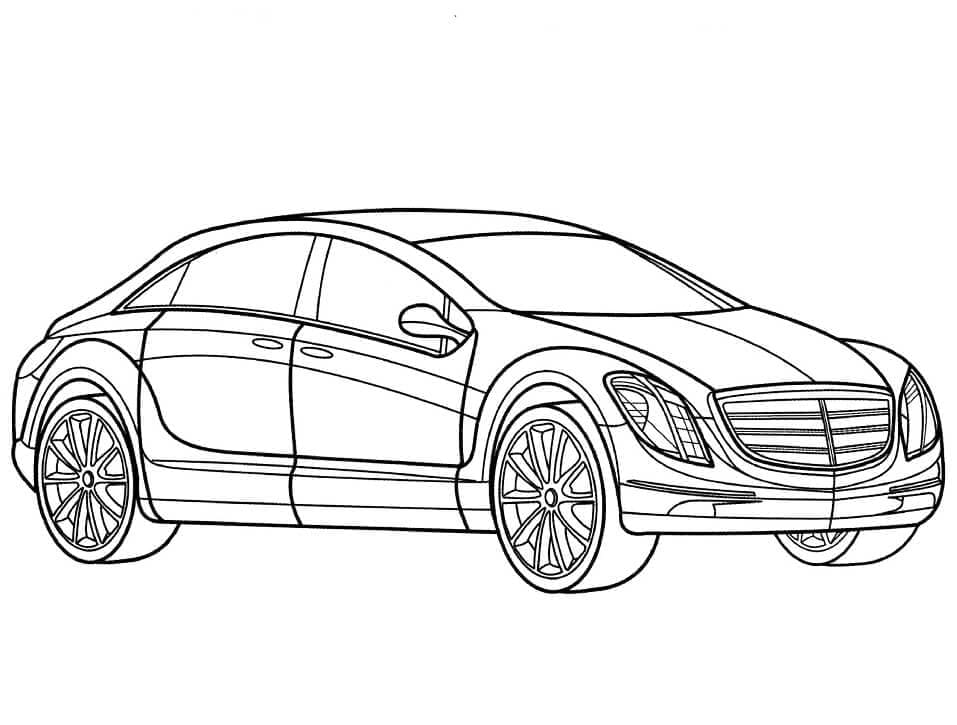 Druckbarer Mercedes für Kinder ausmalbilder