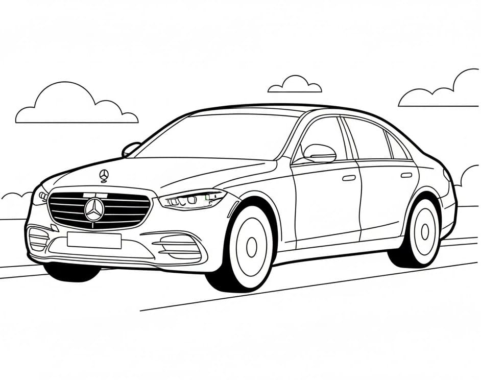 Druckbarer Mercedes ausmalbilder
