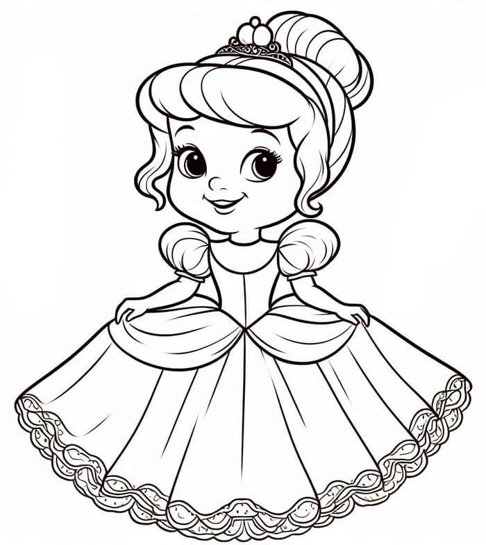 Druckbares Aschenputtel für Kinder ausmalbilder
