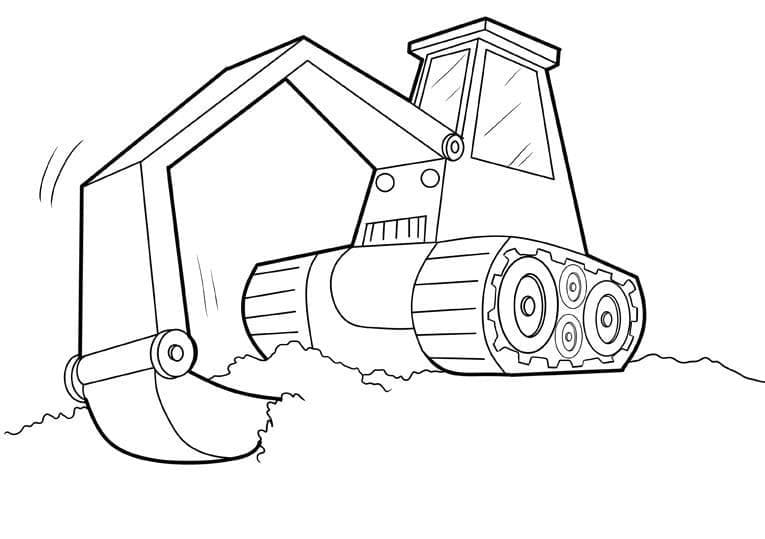 Druckbares Bagger Bild ausmalbilder