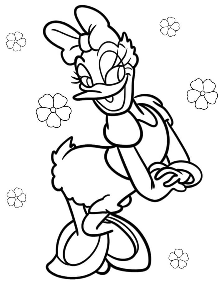 Druckbares Daisy Duck Bild ausmalbilder