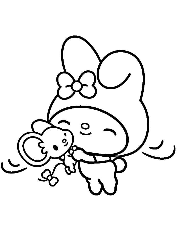 Druckbares My Melody Bild ausmalbilder