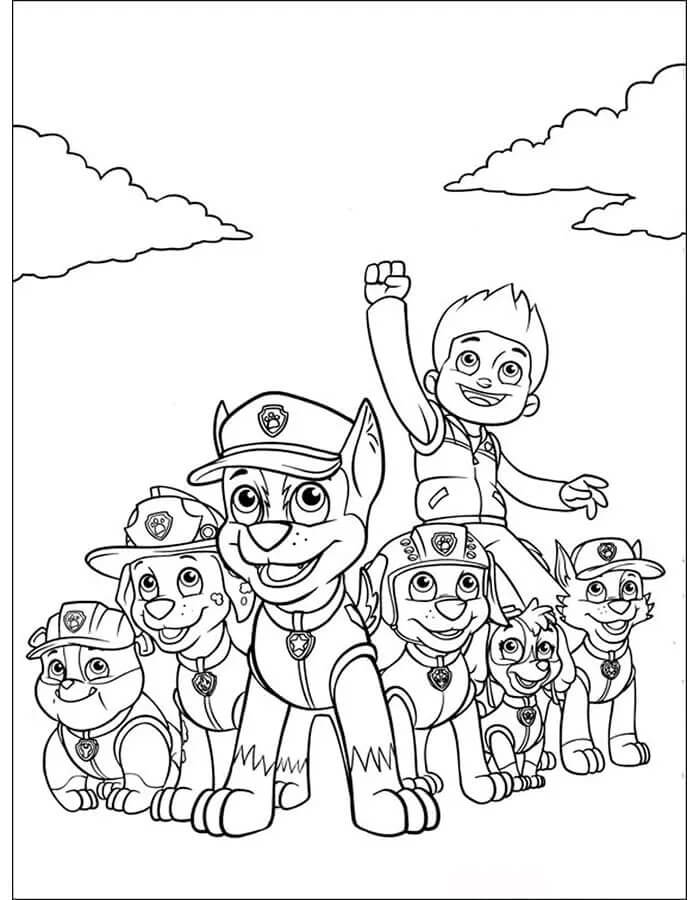 Druckbares Paw Patrol Bild ausmalbilder
