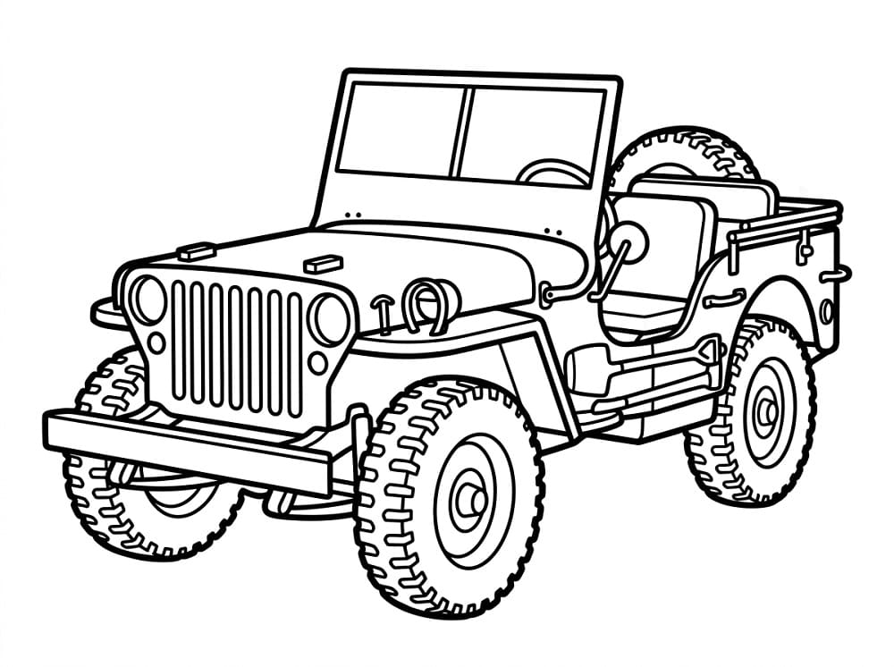 Ein Jeep ausmalbilder