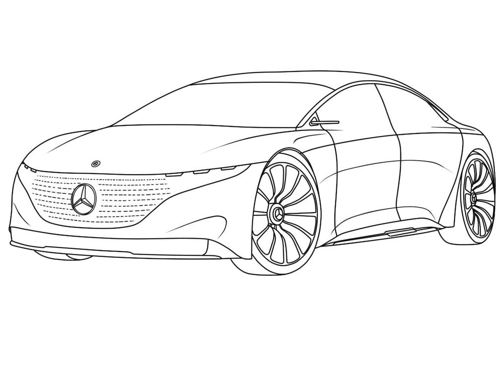 Ein Mercedes ausmalbilder