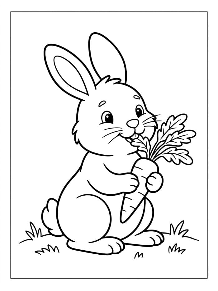 Ein süßer Hase ausmalbilder