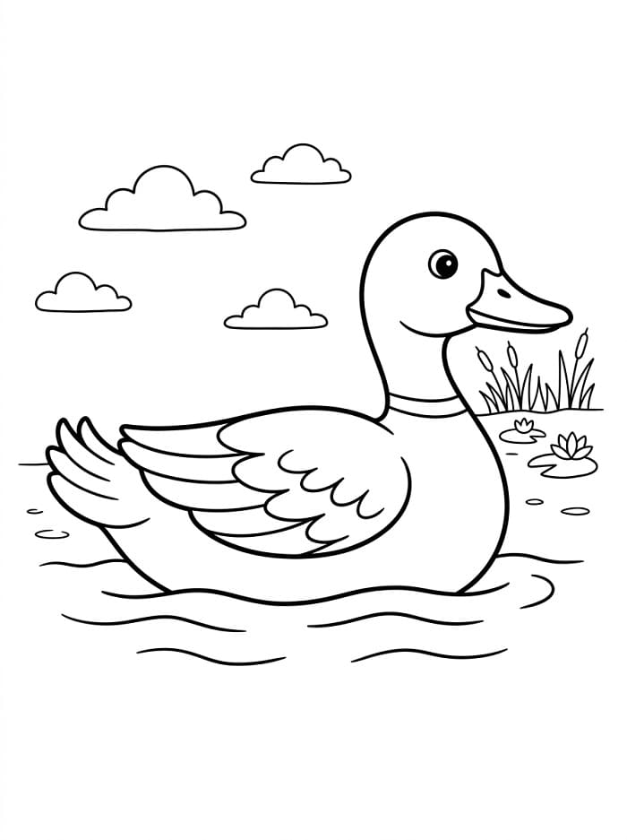 Eine Ente ausmalbilder
