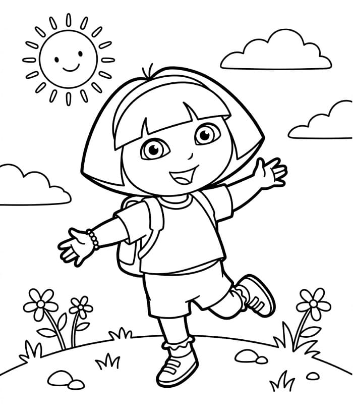 Einfache Dora ausmalbilder