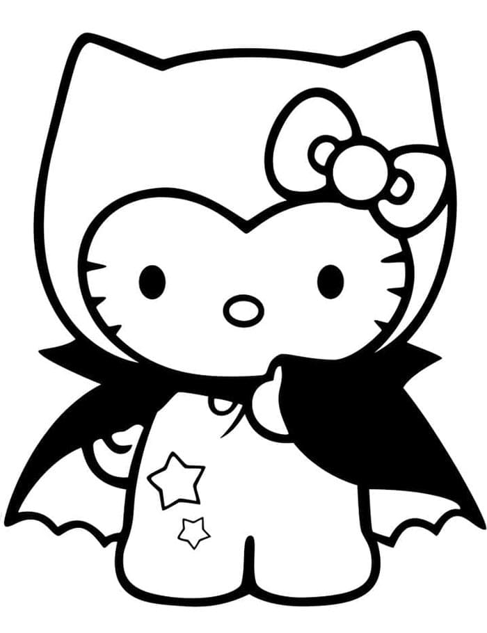 Einfache Hello Kitty ausmalbilder