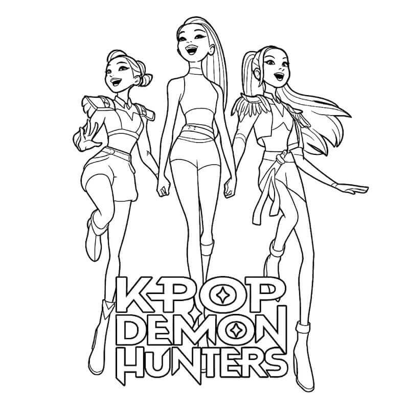 Einfache KPop Demon Hunters ausmalbilder