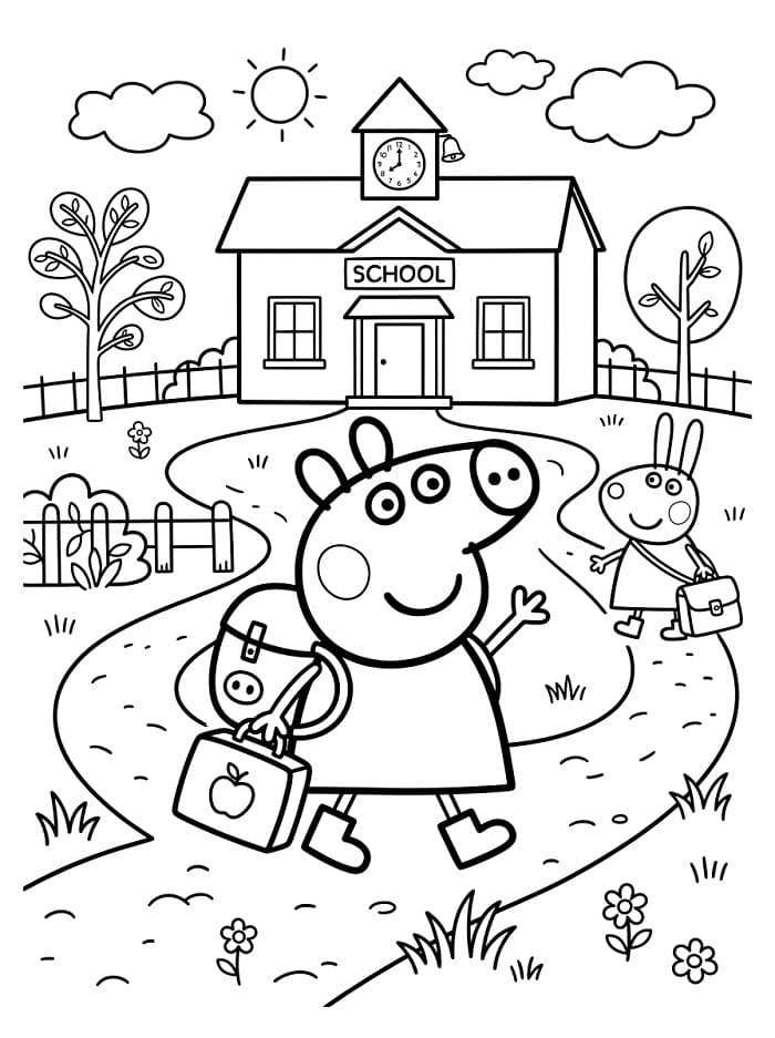 Einfache Peppa Wutz ausmalbilder