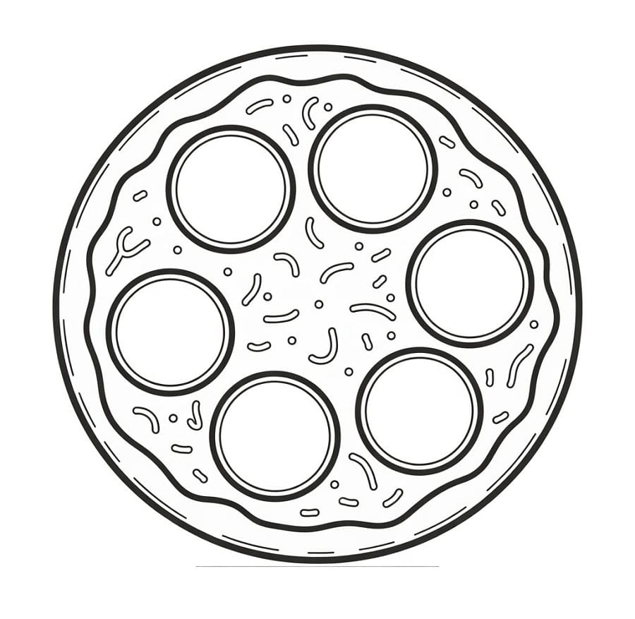 Einfache Pizza ausmalbilder