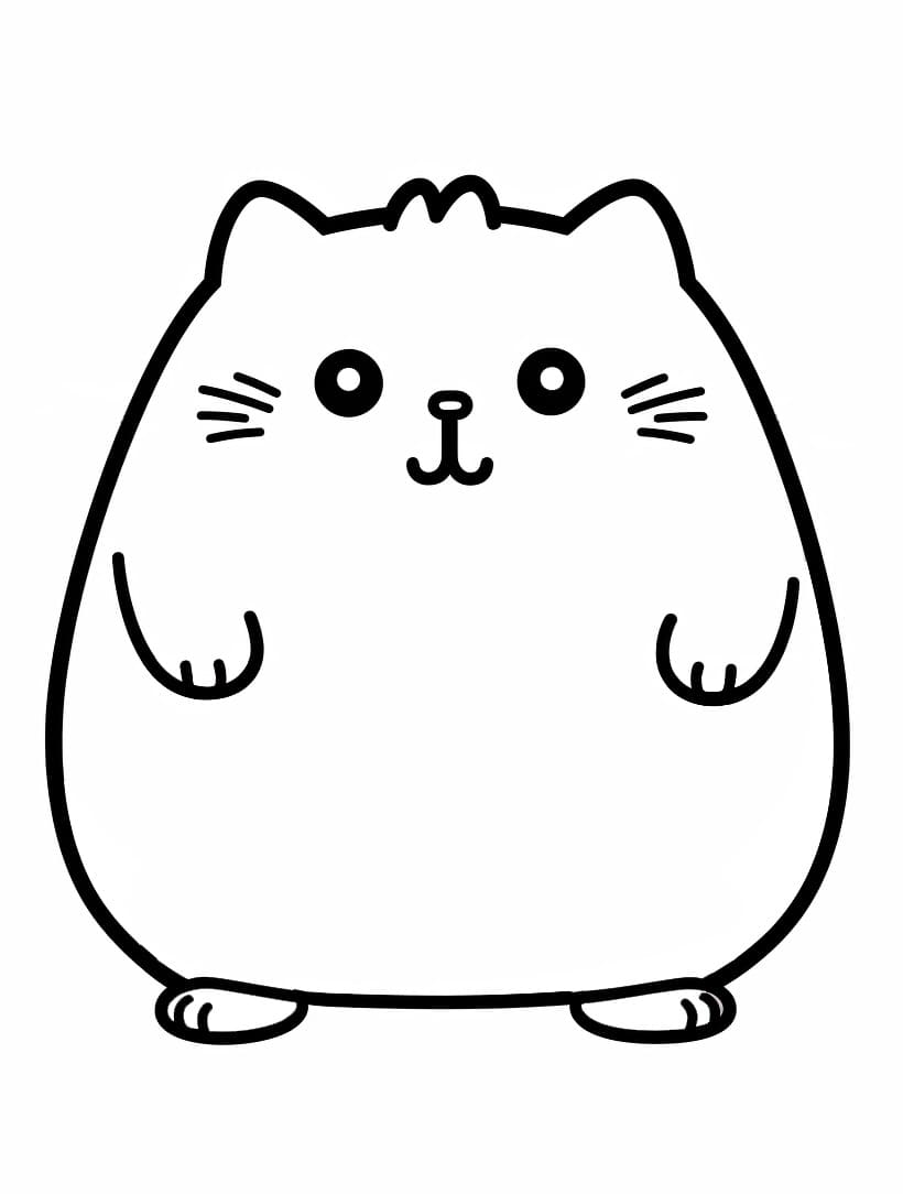 Einfache Pusheen ausmalbilder