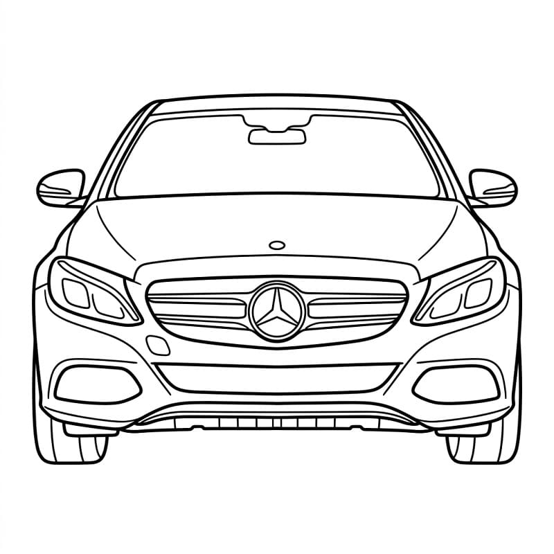 Einfacher Mercedes ausmalbilder