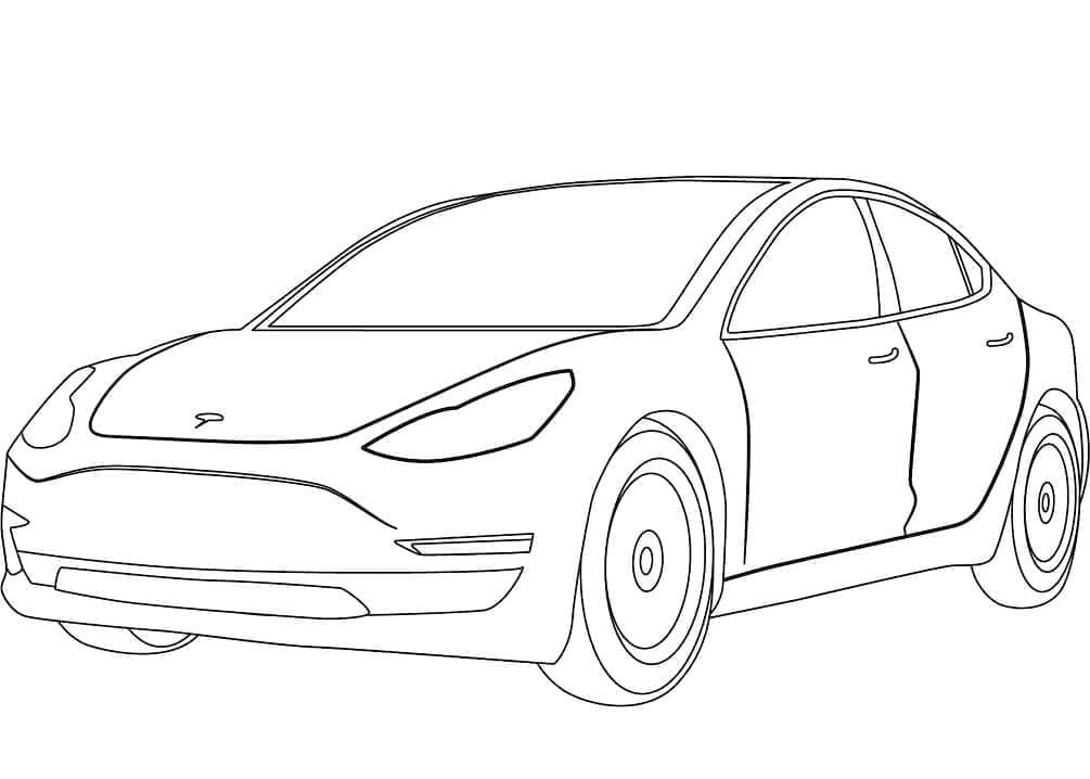 Einfacher Tesla ausmalbilder