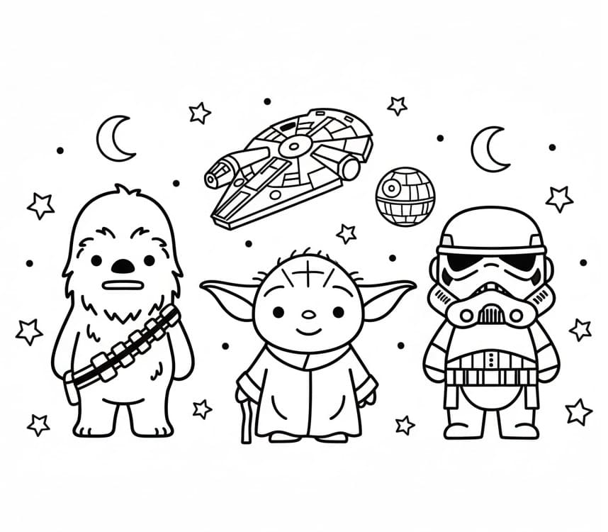 Einfaches Star Wars ausmalbilder