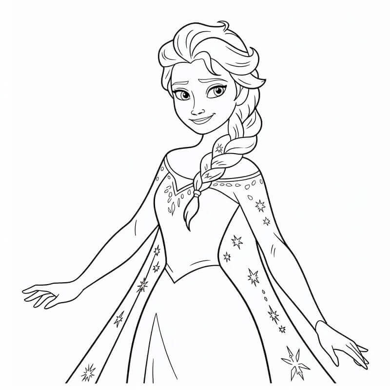 Elsa gratis Druckvorlage ausmalbilder