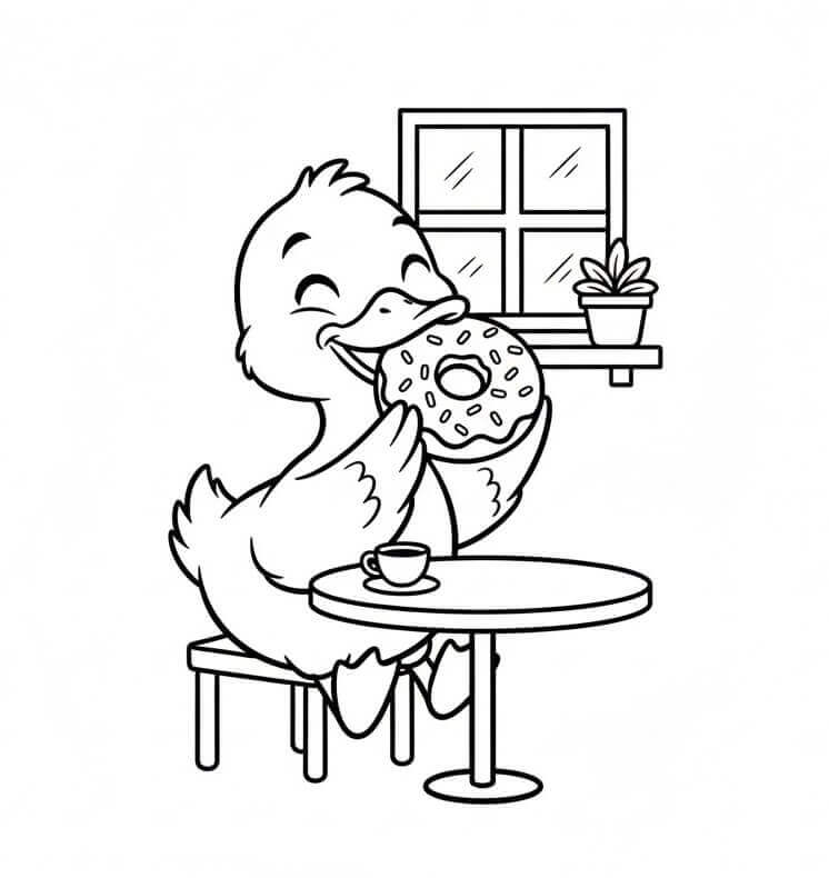 Ente für Kinder ausmalbilder