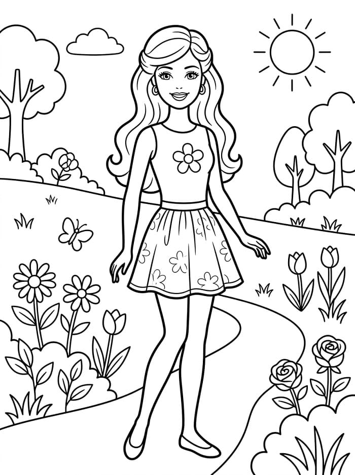 Fantastische Barbie ausmalbilder