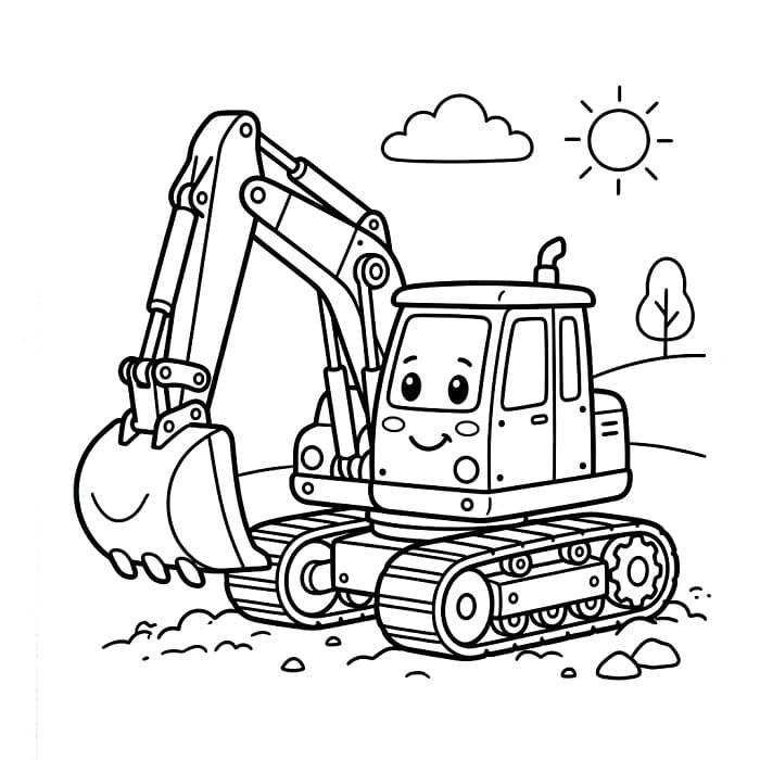 Fantastischer Bagger ausmalbilder