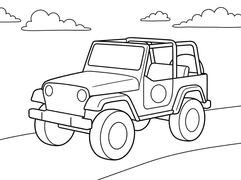Fantastischer Jeep ausmalbilder