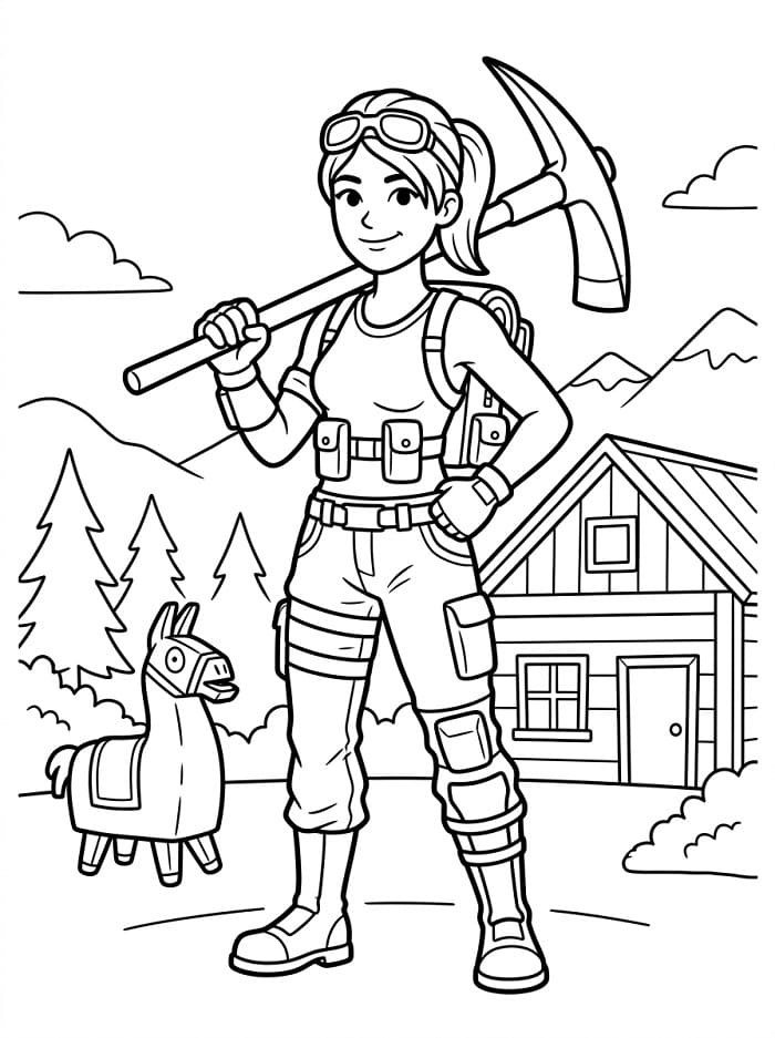 Fortnite Mädchen ausmalbilder