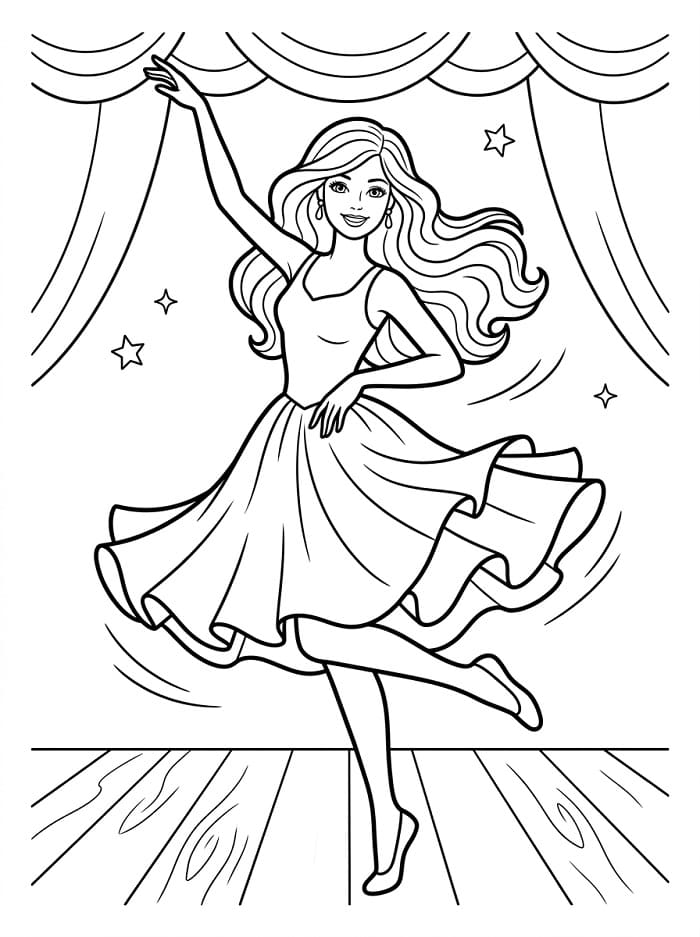 Freundliche Barbie ausmalbilder