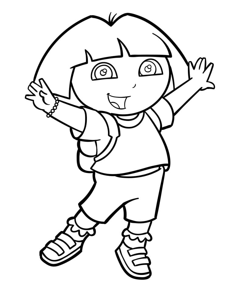 Freundliche Dora ausmalbilder