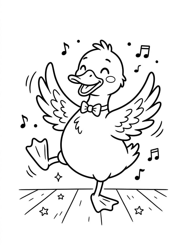 Freundliche Ente ausmalbilder