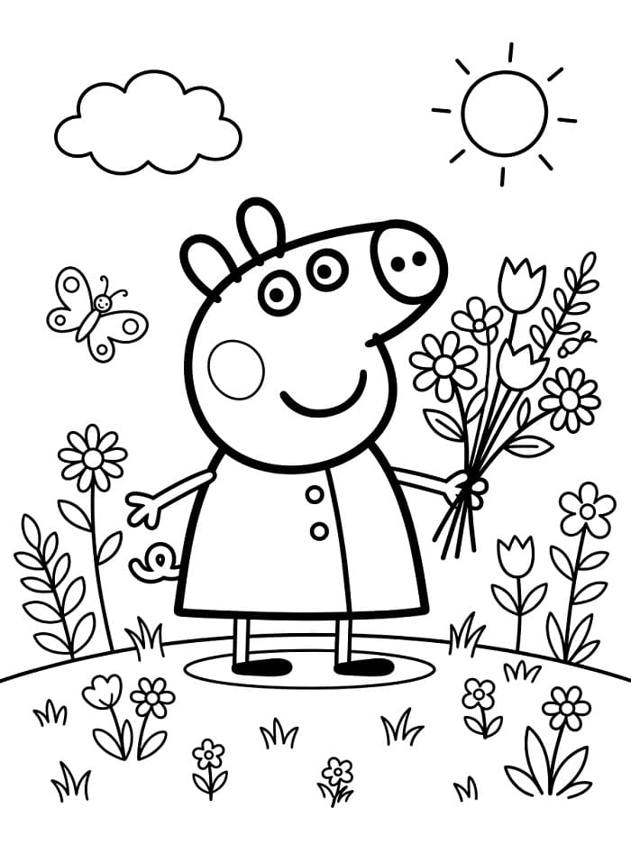 Freundliche Peppa Wutz ausmalbilder
