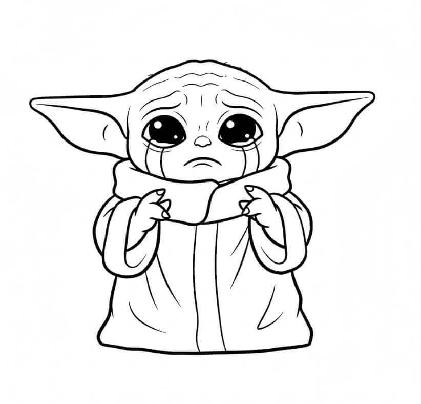 Freundlicher Baby Yoda ausmalbilder