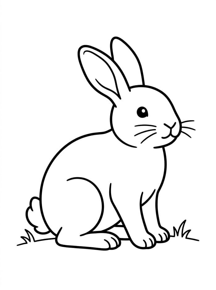 Freundlicher Hase ausmalbilder