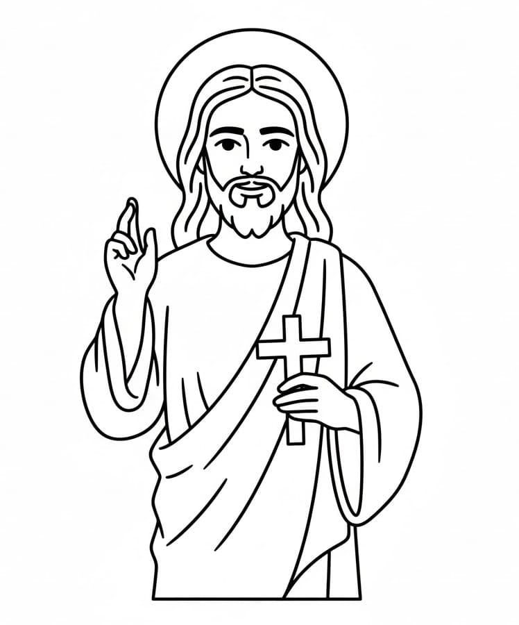 Freundlicher Jesus ausmalbilder