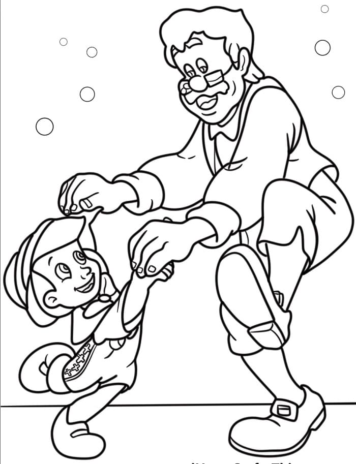 Freundlicher Pinocchio ausmalbilder