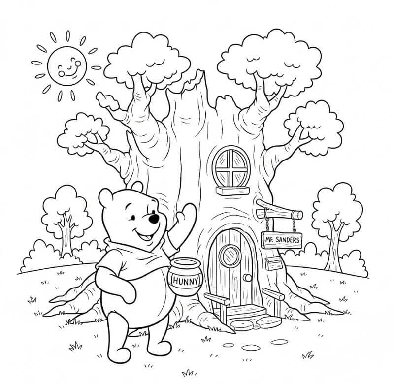 Freundlicher Winnie Puuh ausmalbilder