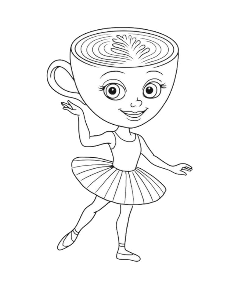 Fröhliche Ballerina Cappuccina ausmalbilder