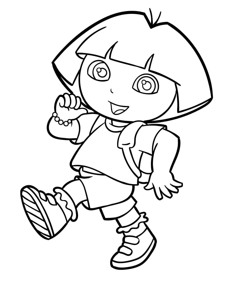 Fröhliche Dora ausmalbilder