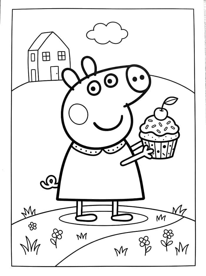 Fröhliche Peppa Wutz ausmalbilder