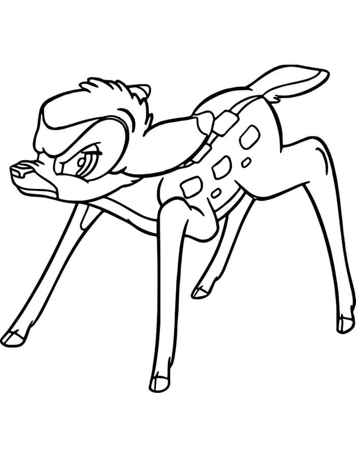 Fröhlicher Bambi ausmalbilder