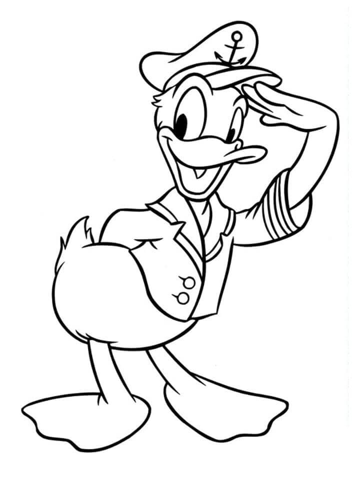 Fröhlicher Donald Duck ausmalbilder