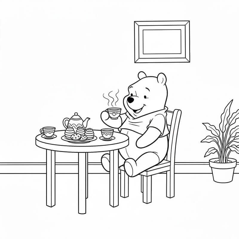 Fröhlicher Winnie Puuh ausmalbilder