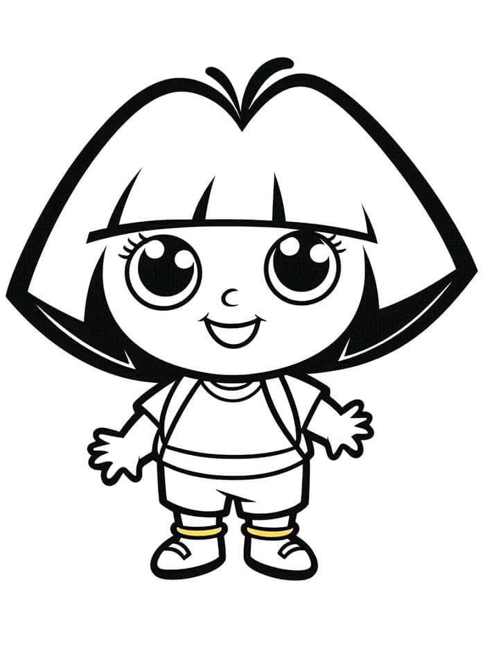 Gratis druckbare Dora ausmalbilder