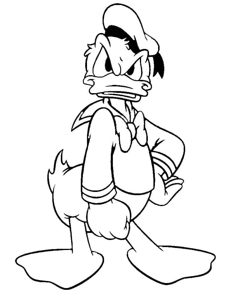 Gratis druckbarer Donald Duck ausmalbilder